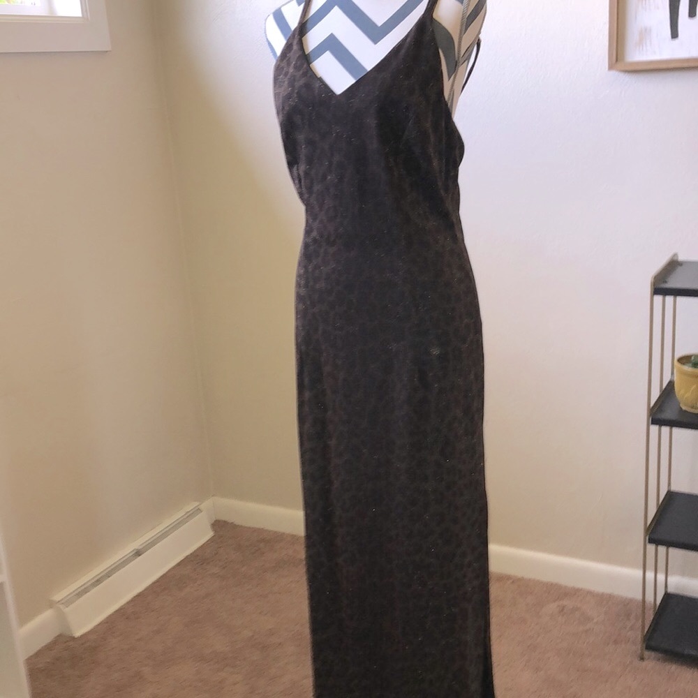 VINTAGE cheetah print maxi dress